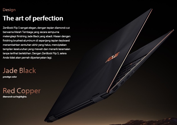 Tampilan mewah dan ASUS ZenBook Flip S (UX371)